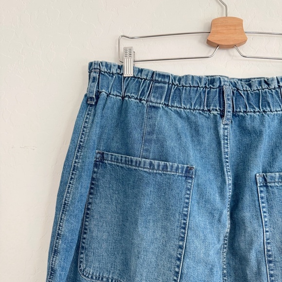 We the Free Sawyer Pull On BG Oversized Baggy Barrel Jeans Medium Wash Sz L - Picture 12 of 16